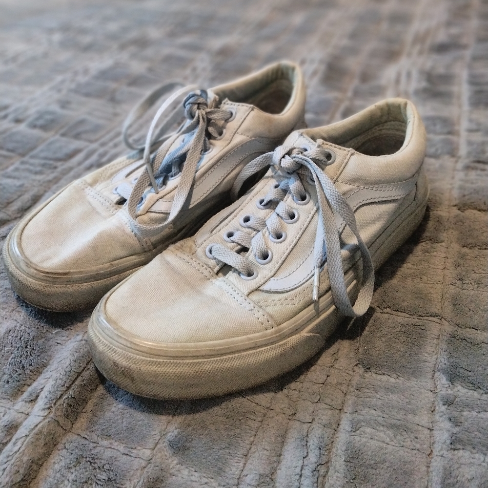 Light Blue Vans Shoes Size 8 Women's